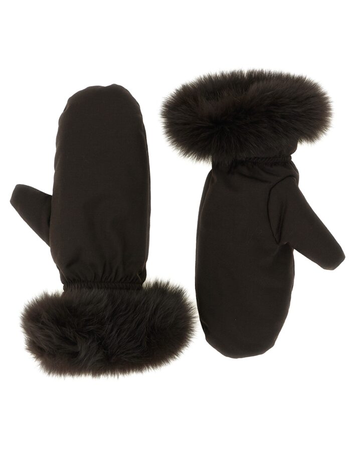 YVES SALOMON Flannel Down Jacket With Mittens