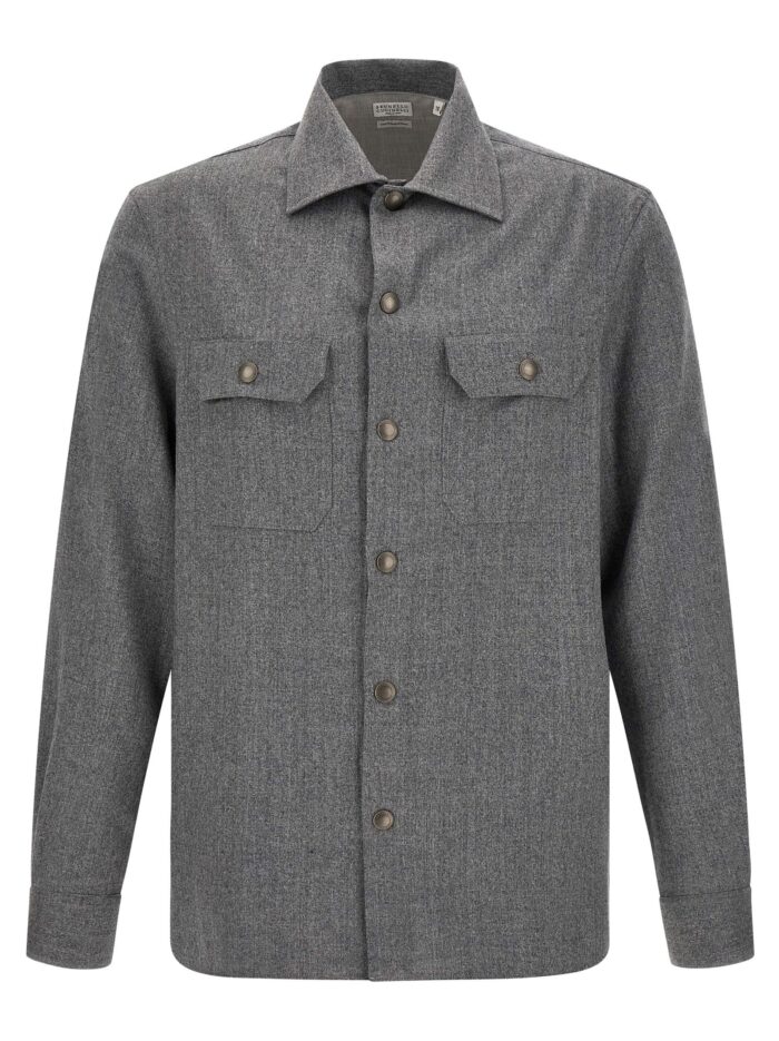 brunello cucinelli flannel overshirt Brunello Cucinelli Flannel Overshirt