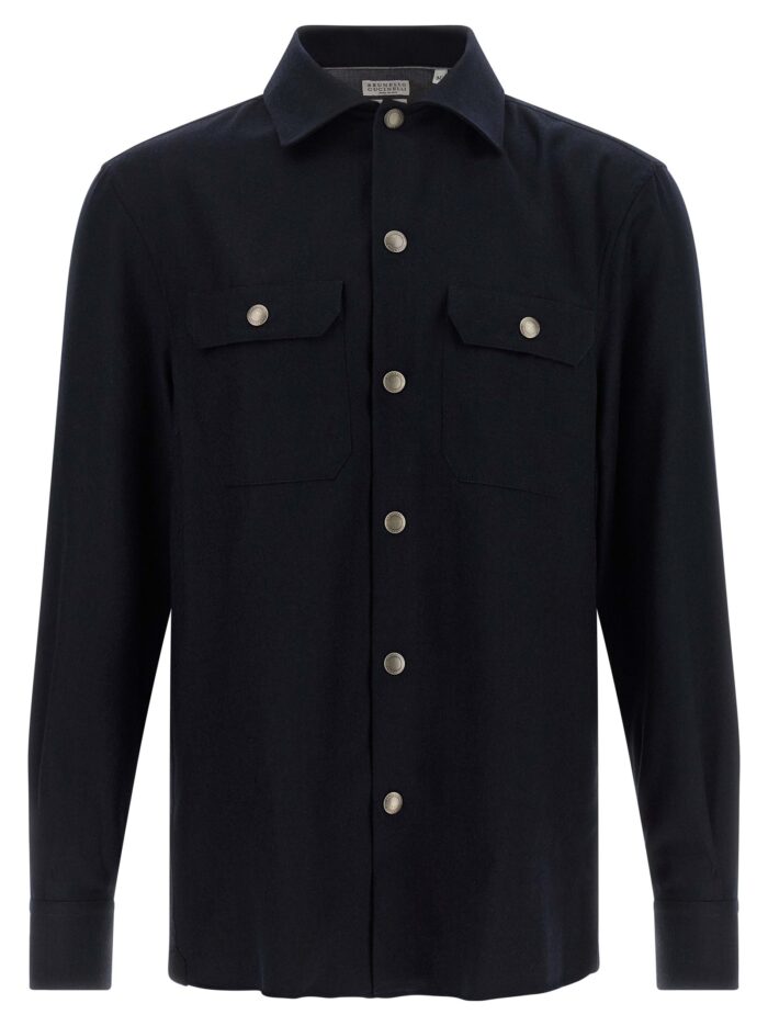 brunello cucinelli flannel overshirt Brunello Cucinelli Flannel Overshirt