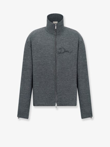 Flannel Shirt With Dior Ribbon Embroidery