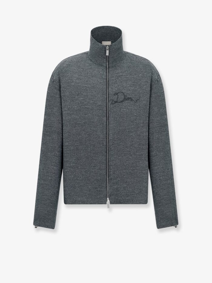 Flannel Shirt With Dior Ribbon Embroidery