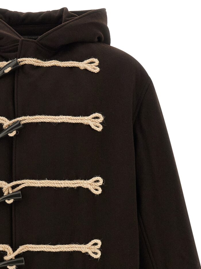 YOHJI YAMAMOTO 'Flannel Toggle Duffle' Coat