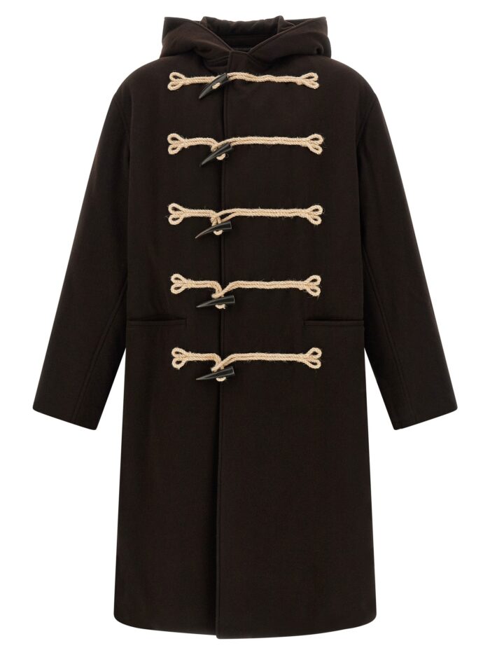 YOHJI YAMAMOTO 'Flannel Toggle Duffle' Coat