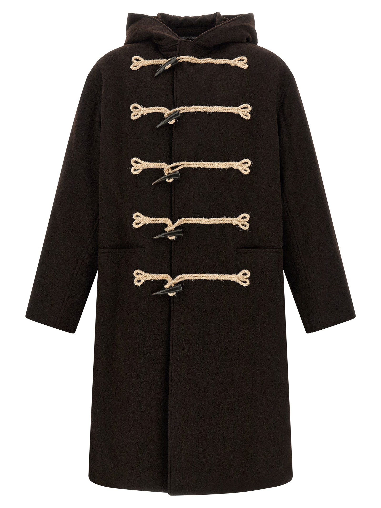 YOHJI YAMAMOTO 'Flannel Toggle Duffle' Coat