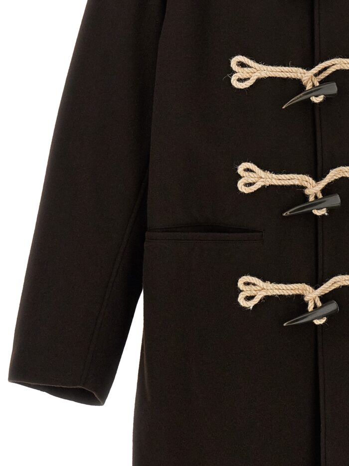 YOHJI YAMAMOTO 'Flannel Toggle Duffle' Coat