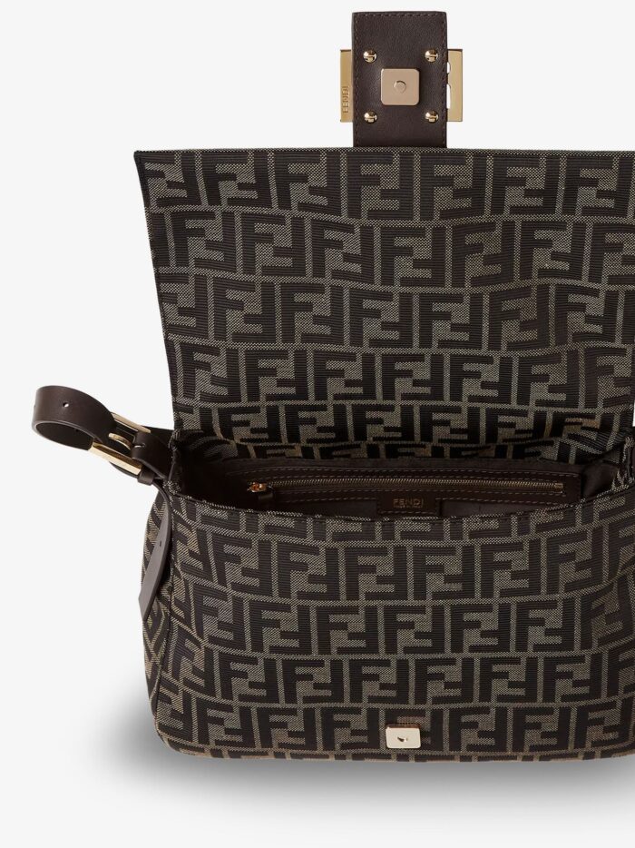Fendi Flap 26325 FF Zucca Jacquard Shoulder Bag
