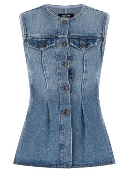 ROTATE BIRGER CHRISTENSEN 'Flared Denim' Top