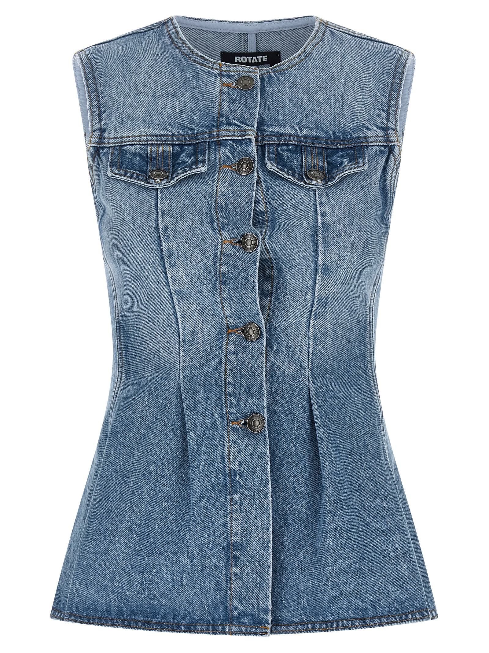 ROTATE BIRGER CHRISTENSEN 'Flared Denim' Top