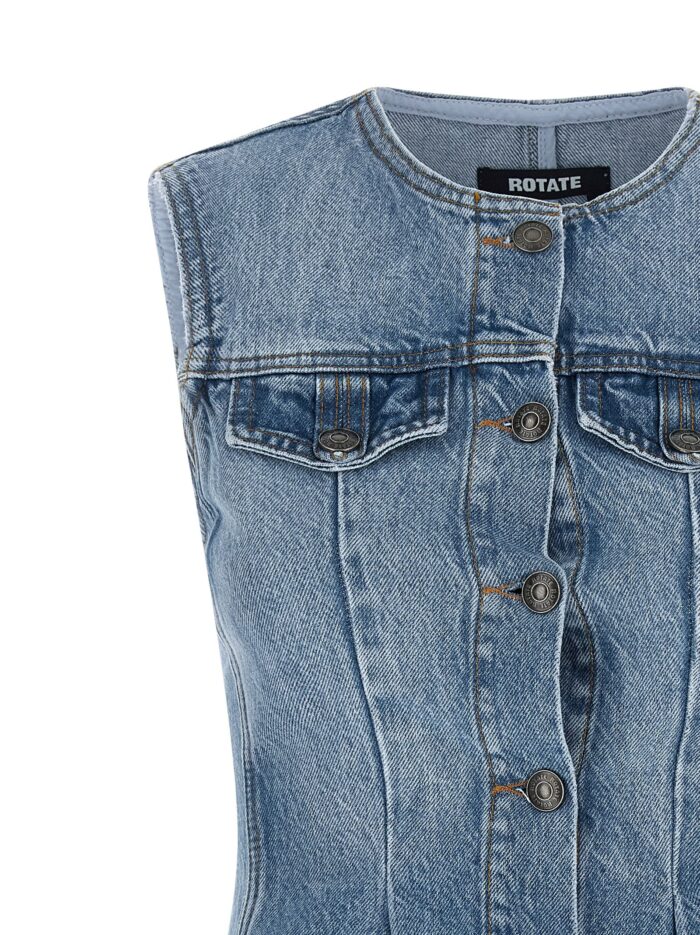 ROTATE BIRGER CHRISTENSEN 'Flared Denim' Top