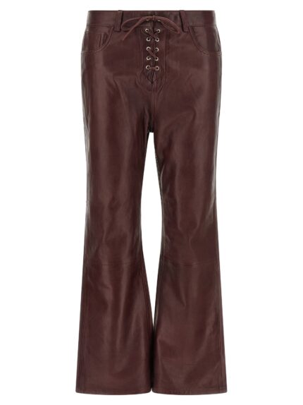 ROTATE BIRGER CHRISTENSEN Flared Leather-effect Pants