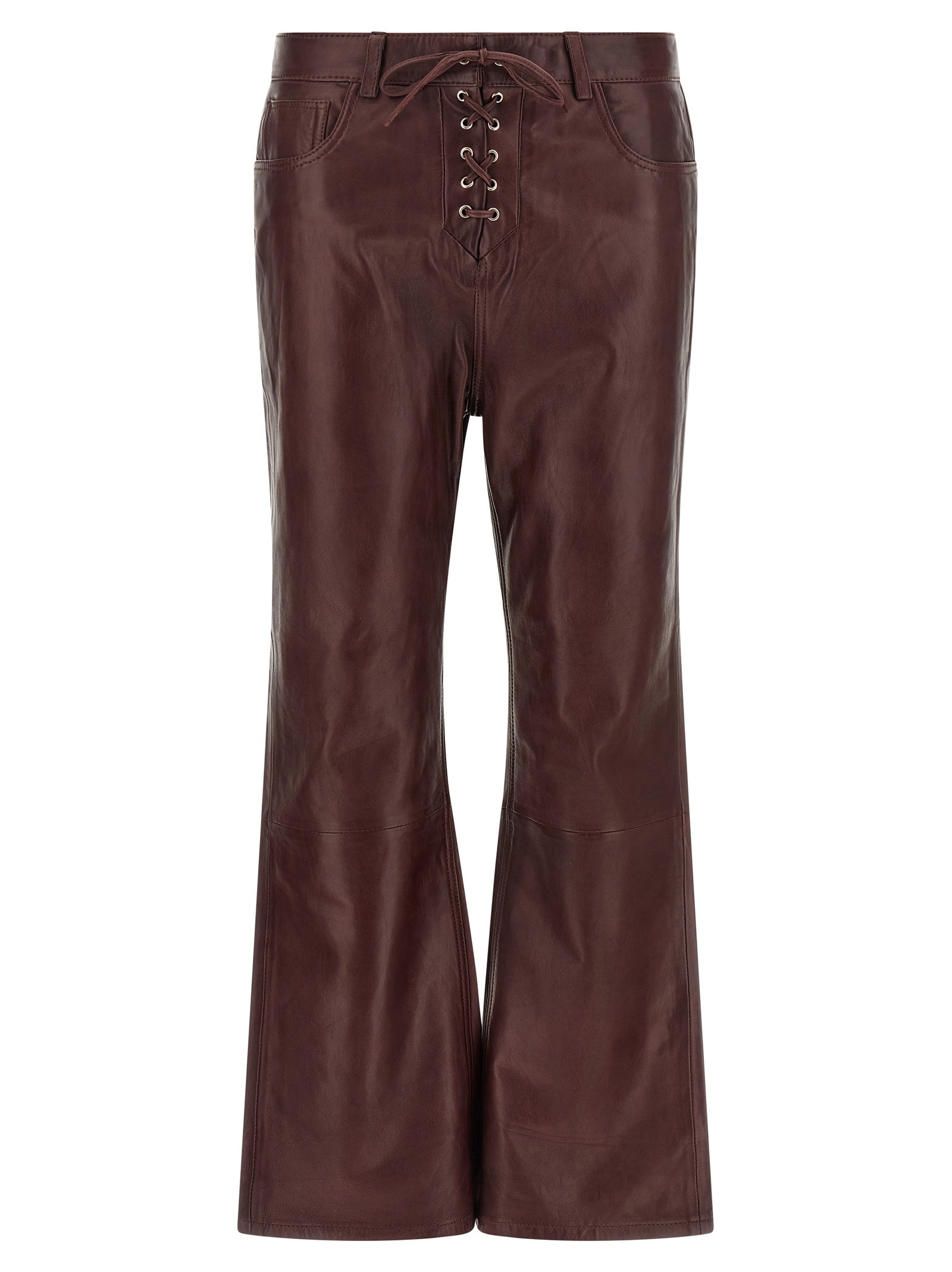 ROTATE BIRGER CHRISTENSEN Flared Leather-effect Pants
