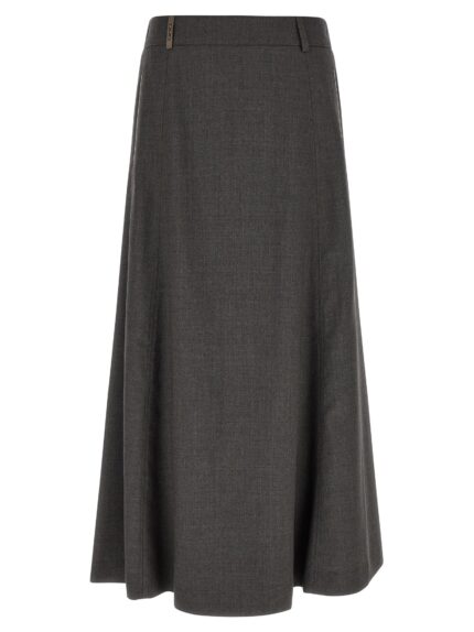 PESERICO Flared Skirt With Loops