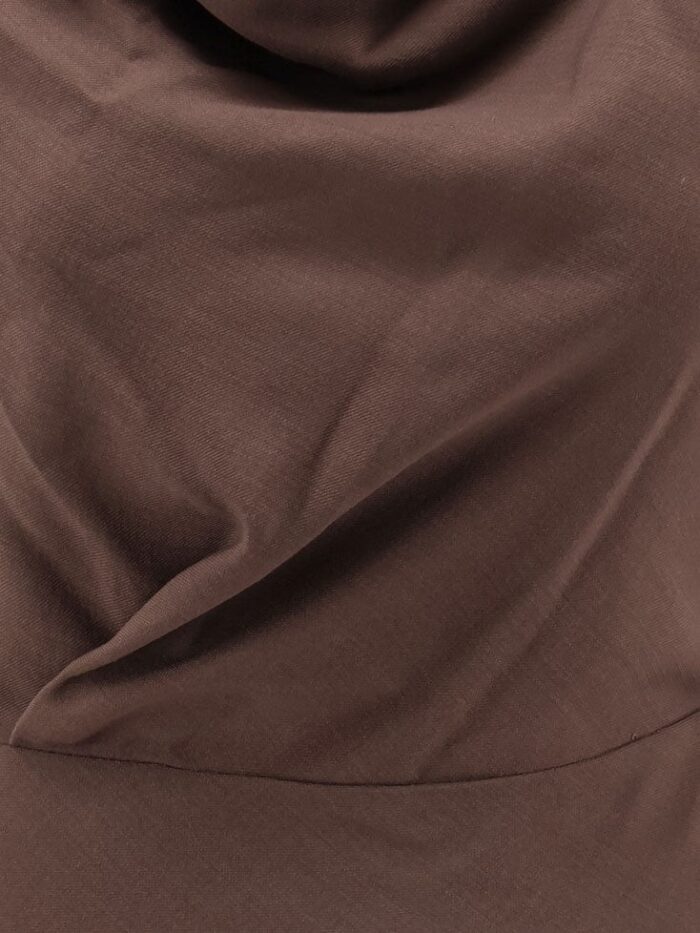 Brunello Cucinelli Flared Twill Fluid Virgin Wool Dress