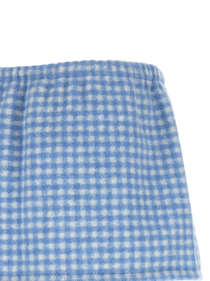 Miu Miu Fleece-effect Vichy Skirt