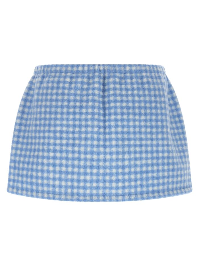 Miu Miu Fleece-effect Vichy Skirt
