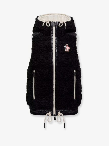MONCLER GRENOBLE Fleece Hooded Down Jacket