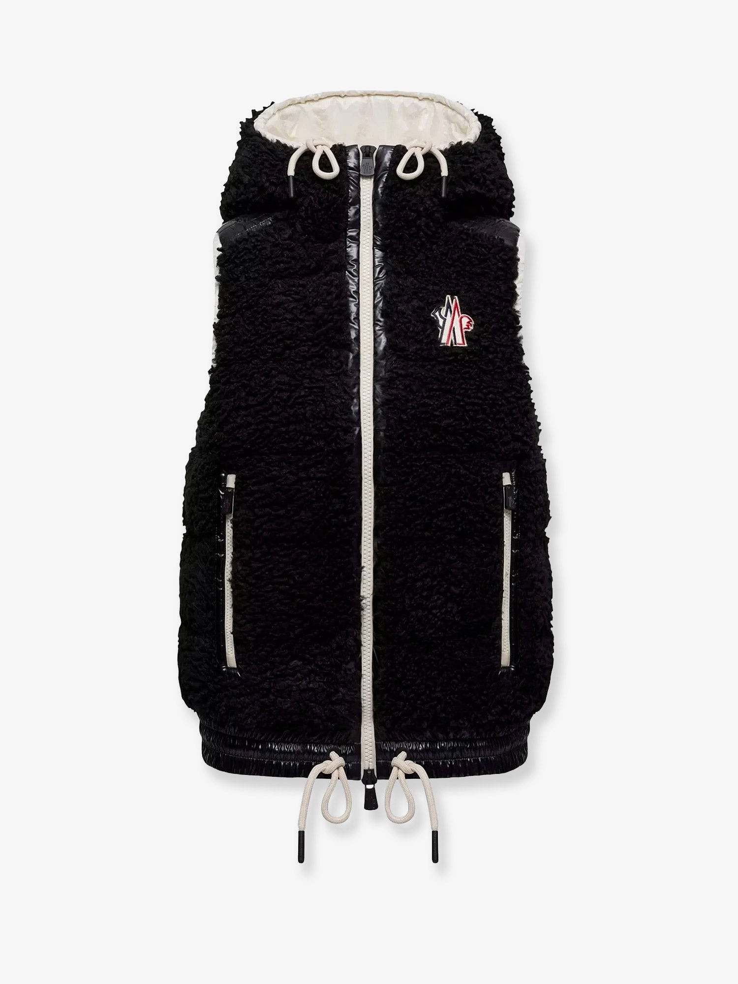 MONCLER GRENOBLE Fleece Hooded Down Jacket