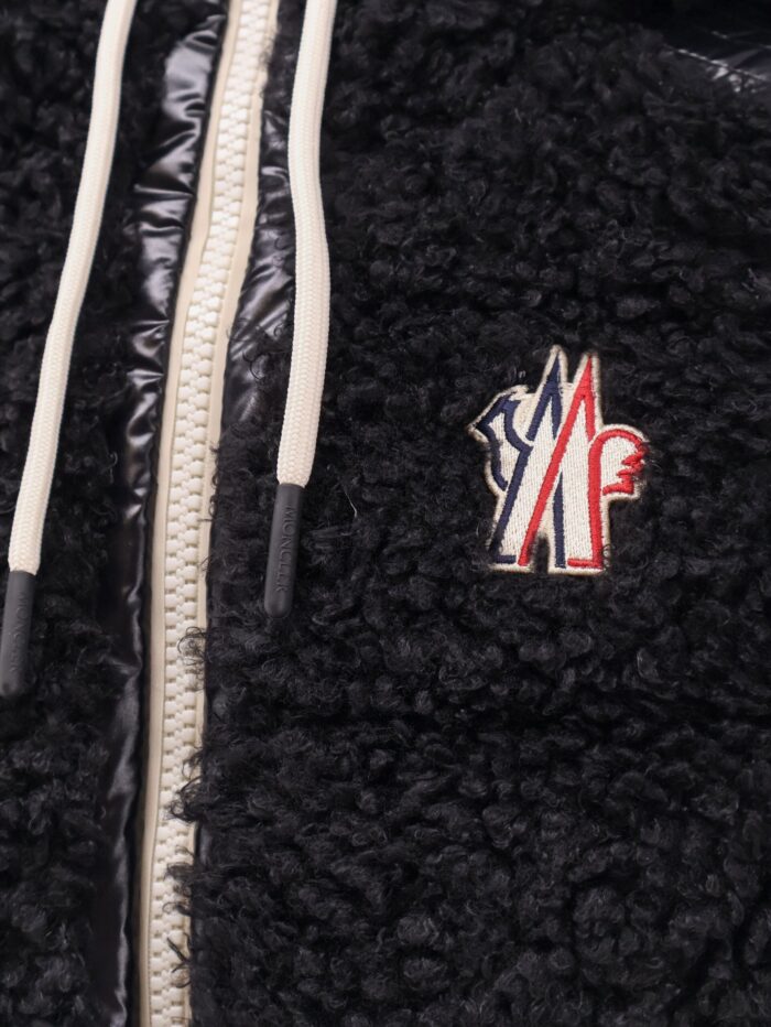 MONCLER GRENOBLE Fleece Hooded Down Jacket