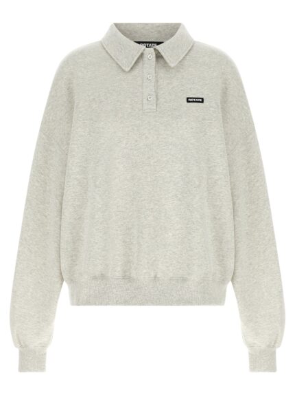 ROTATE BIRGER CHRISTENSEN Fleece Polo Shirt