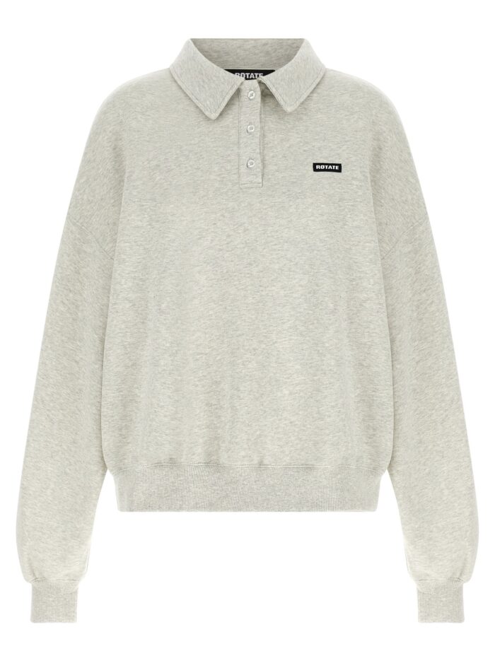 rotate birger christensen fleece polo shirt ROTATE BIRGER CHRISTENSEN Fleece Polo Shirt