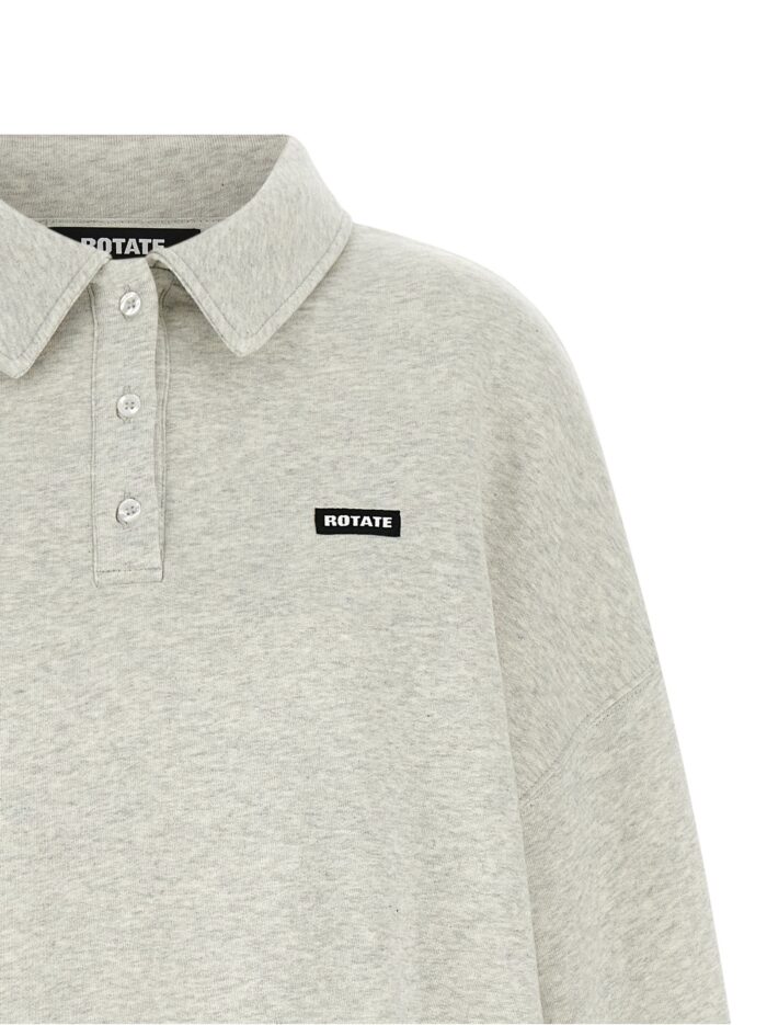 ROTATE BIRGER CHRISTENSEN Fleece Polo Shirt