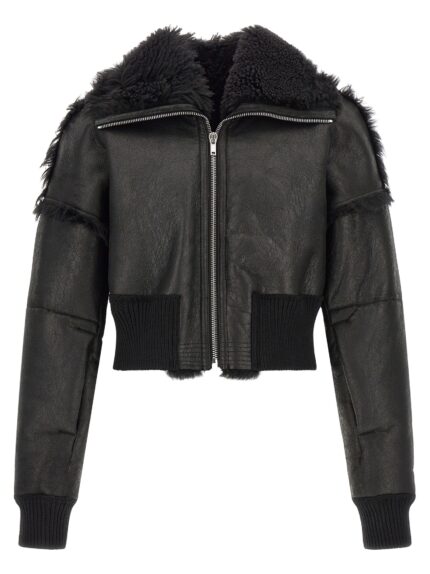 RICK OWENS 'Flight Jkt Cropped' Bomber Jacket