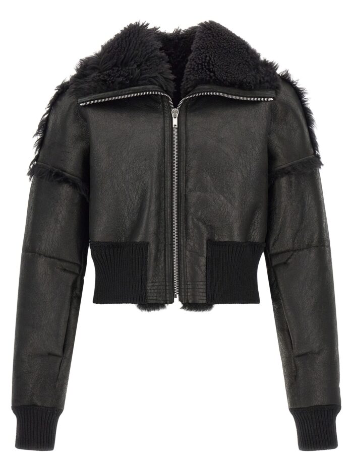 rick owens 'flight jkt cropped' bomber jacket RICK OWENS 'Flight Jkt Cropped' Bomber Jacket