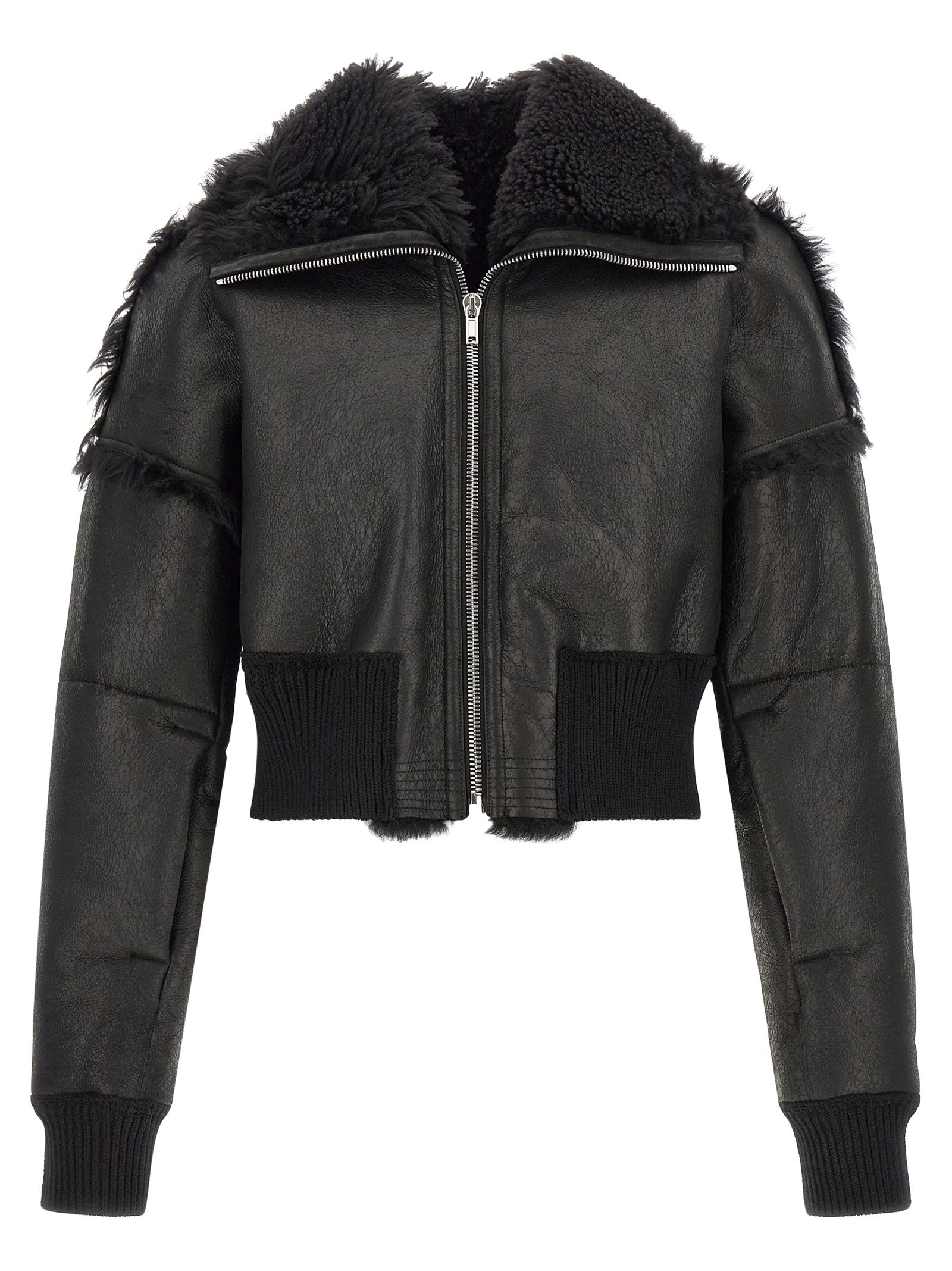 RICK OWENS 'Flight Jkt Cropped' Bomber Jacket