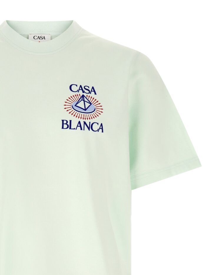 CASABLANCA Flocked 'Celestial Pyramid' Print T-shirt