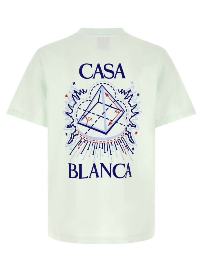 CASABLANCA Flocked 'Celestial Pyramid' Print T-shirt