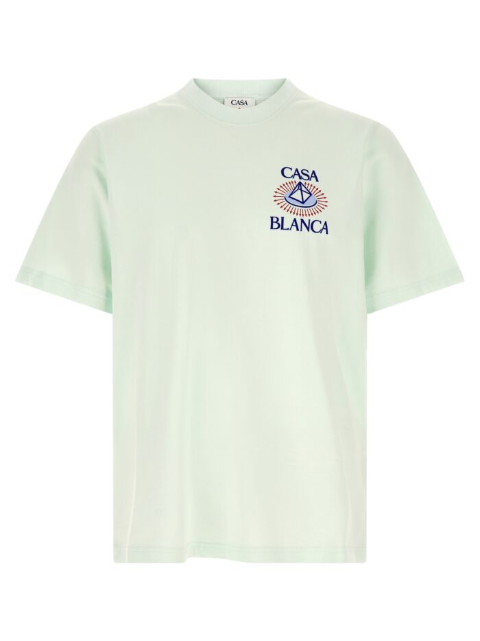 casablanca flocked 'celestial pyramid' print t shirt CASABLANCA Flocked 'Celestial Pyramid' Print T-shirt