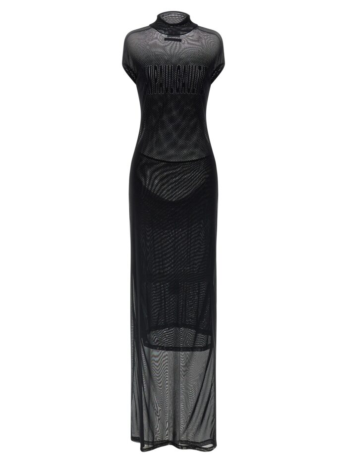 jean paul gaultier flocked dress JEAN PAUL GAULTIER Flocked Dress