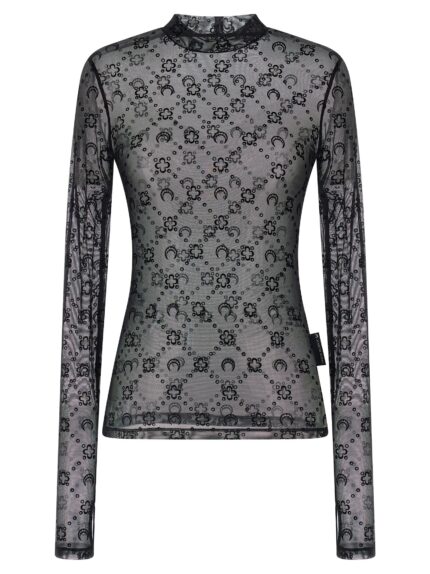 MARINE SERRE Flocked Moonogram Top