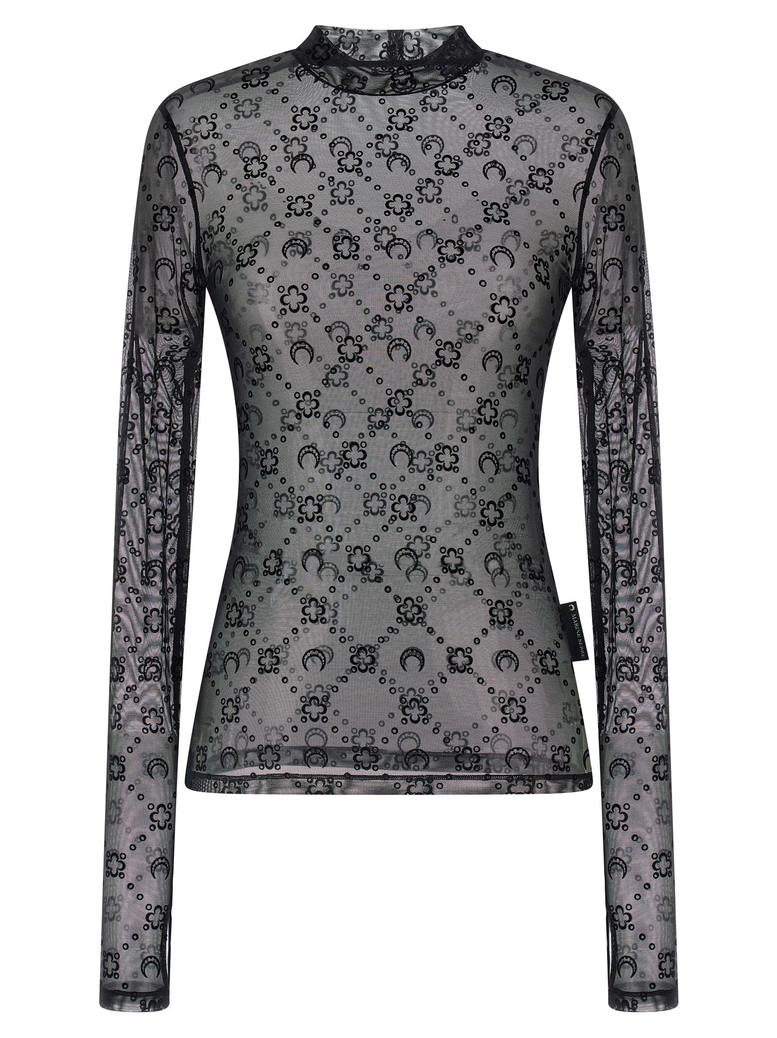 MARINE SERRE Flocked Moonogram Top