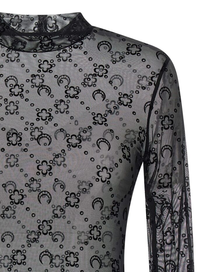 MARINE SERRE Flocked Moonogram Top