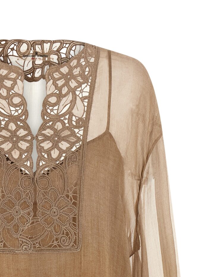 ERMANNO SCERVINO Floral Carving Blouse