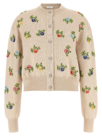Paco Rabanne Floral Embroidery Cardigan