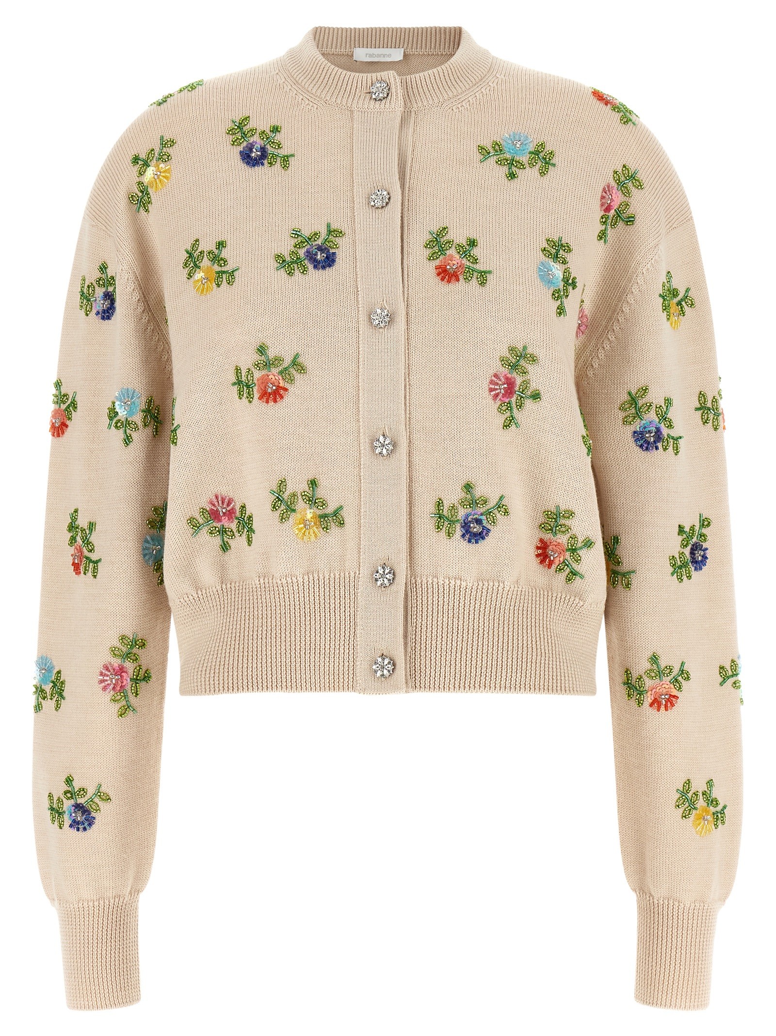 Paco Rabanne Floral Embroidery Cardigan