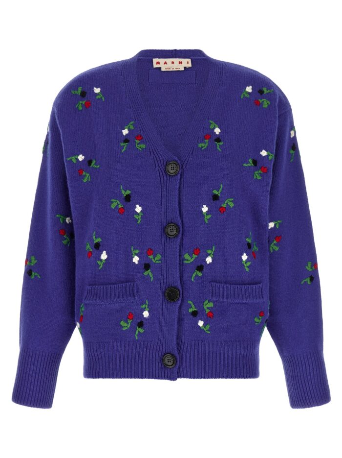 marni floral embroidery cardigan Marni Floral Embroidery Cardigan