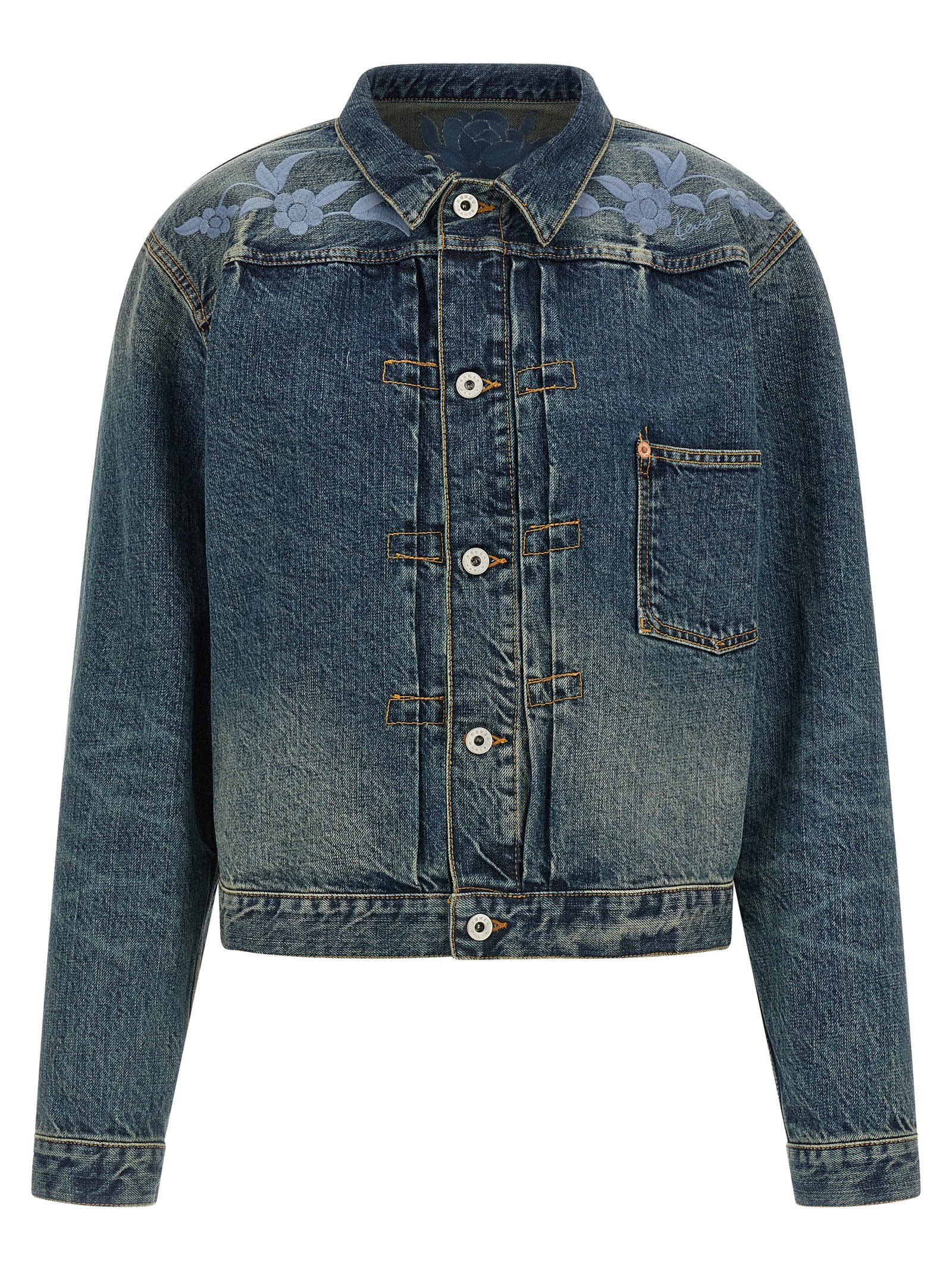 Kenzo Floral Embroidery Denim Jacket