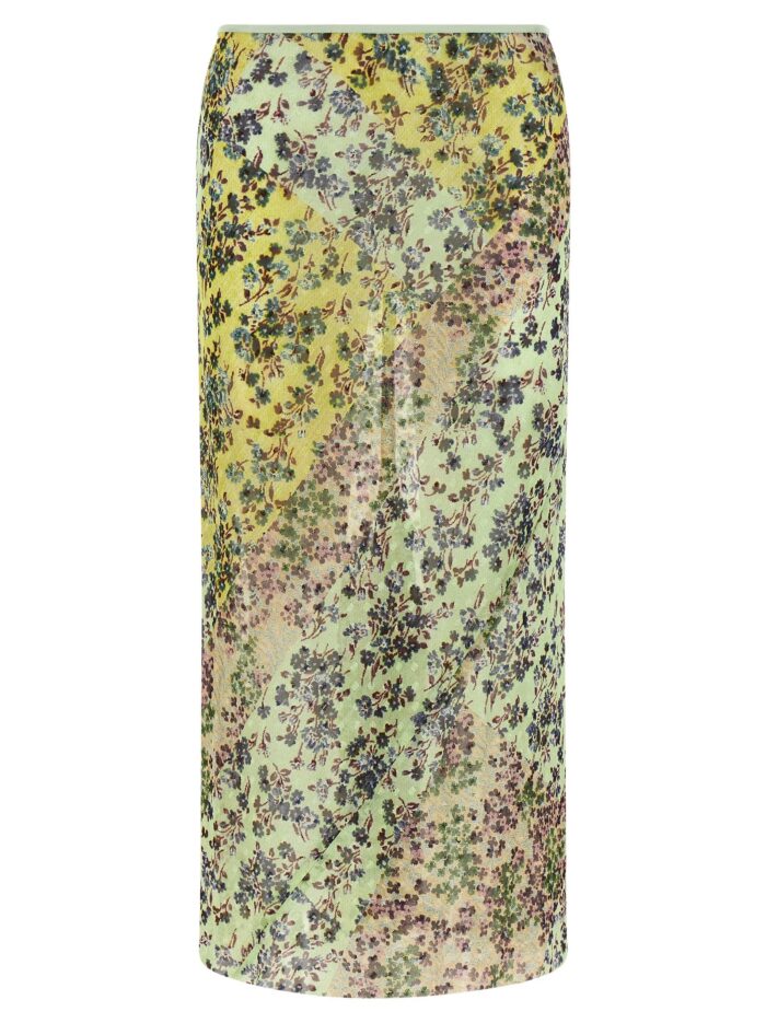 dries van noten floral patchwork skirt Dries Van Noten Floral Patchwork Skirt