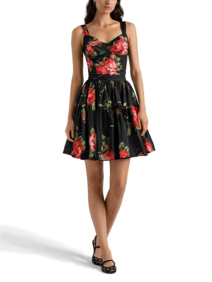 Dolce & Gabbana Floral Print Bustier Top