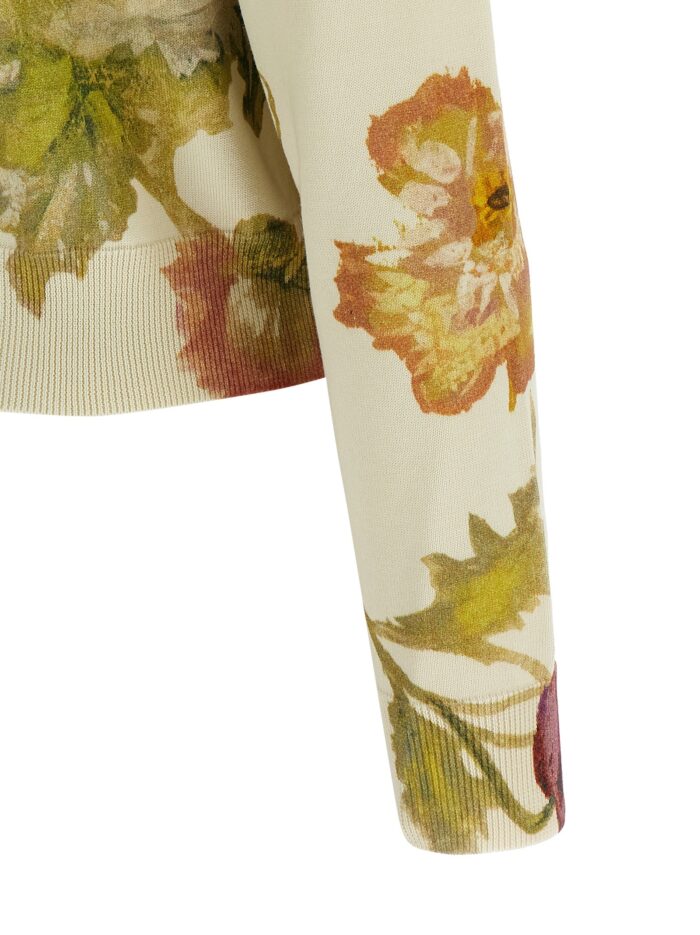 CAROLINA HERRERA Floral Print Cardigan