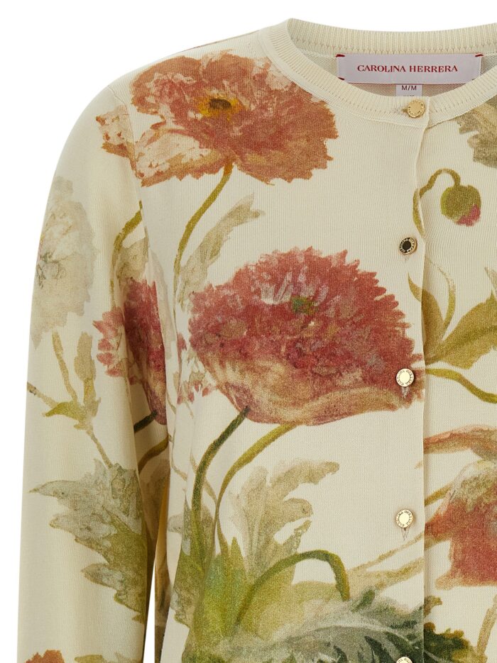 CAROLINA HERRERA Floral Print Cardigan