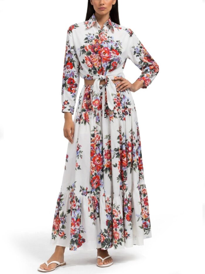 Dolce & Gabbana Floral Print Crop Shirt