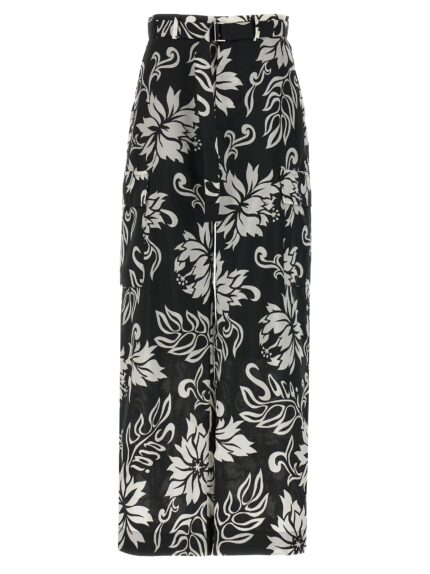 SACAI Floral Print Trousers