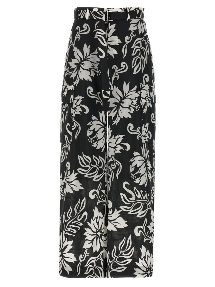 sacai floral print trousers SACAI Floral Print Trousers