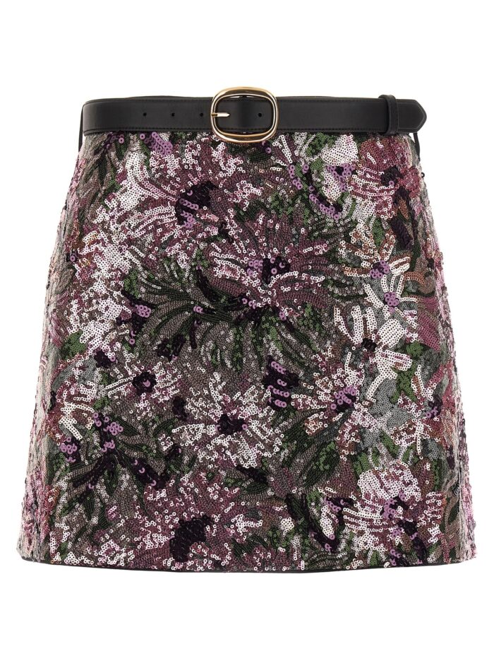 self portrait 'floral sequin mini' skirt SELF PORTRAIT 'Floral Sequin Mini' Skirt