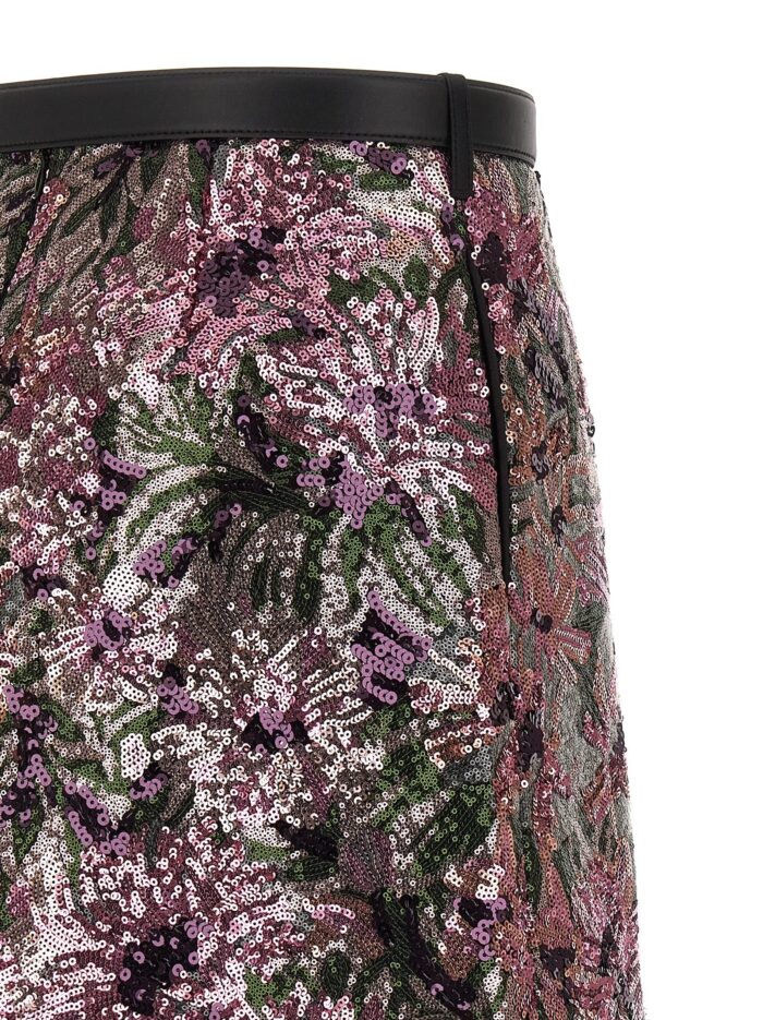 SELF PORTRAIT 'Floral Sequin Mini' Skirt
