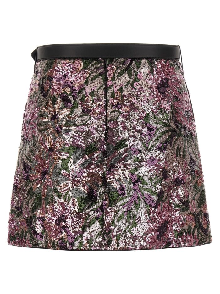 SELF PORTRAIT 'Floral Sequin Mini' Skirt